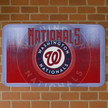 Washington Nationals Pixel Blur Red Doormat
