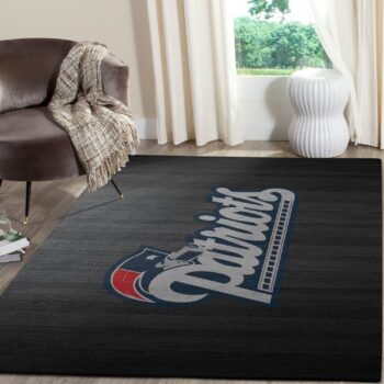 Patriots Black and Blue Area Rug for Living Room Decor